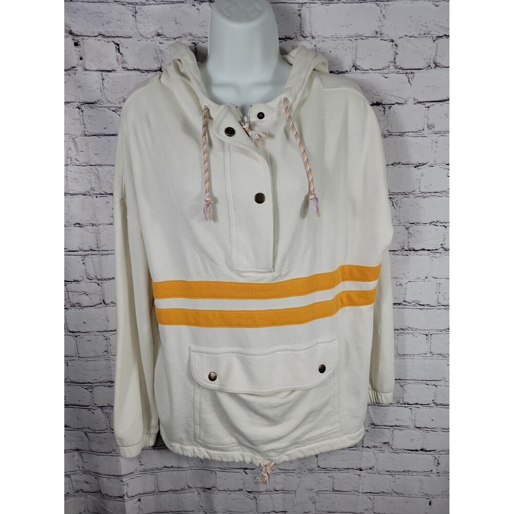 Faherty Womens French Terry Cloth Daybreak Cream Yellow Sweatshirt Size Med